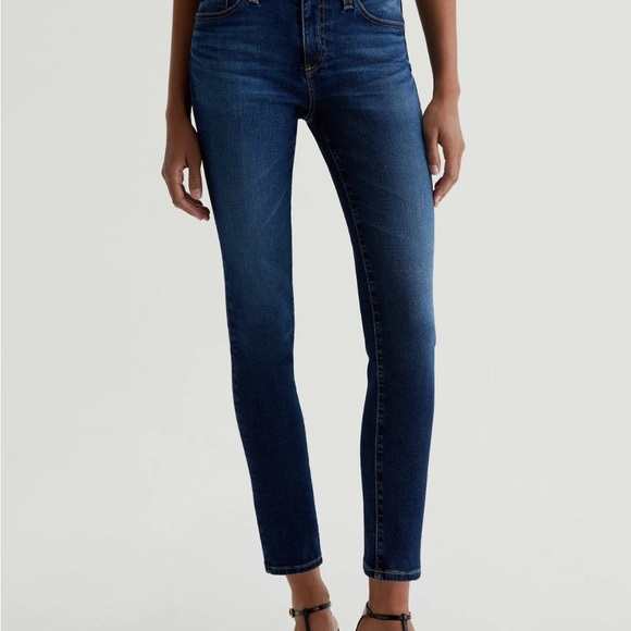 AG ADRIANO GOLDSCHMIED THE STILT CIGARETTE Women 25R TEAL JEANS Made In USA - Picture 1 of 8